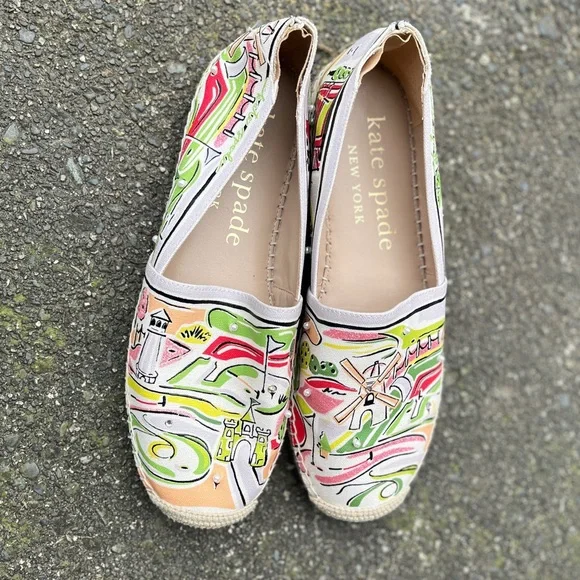 Kate Spade New York Putt Putt Espadrille slip-on Sz 8.5 - Picture 2 of 8